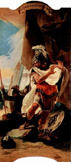 Giovanni Battista Tiepolo Hannibal betrachtet den Kopf des Hasdrubal Norge oil painting art